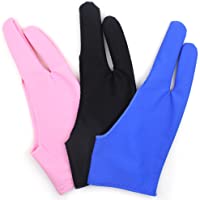 SENHAI Guantes de Artista Digital para Pantalla gráfica de Tableta- 3 Unidades- tamaño 2- Guantes de Dedo para Dibujar…